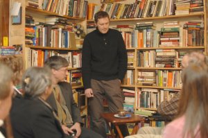 David reciting the Ode to the Haggis. Note knife in left hand.