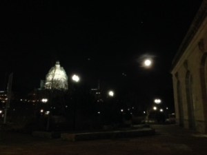 That's the full moon, top right. We've been having such busy days, I keep forgetting to take photos!